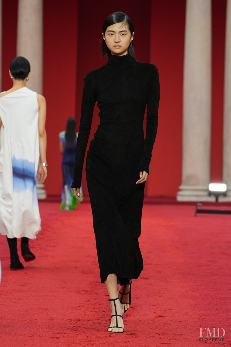 Chenlu Xu featured in  the Salvatore Ferragamo fashion show for Spring/Summer 2023
