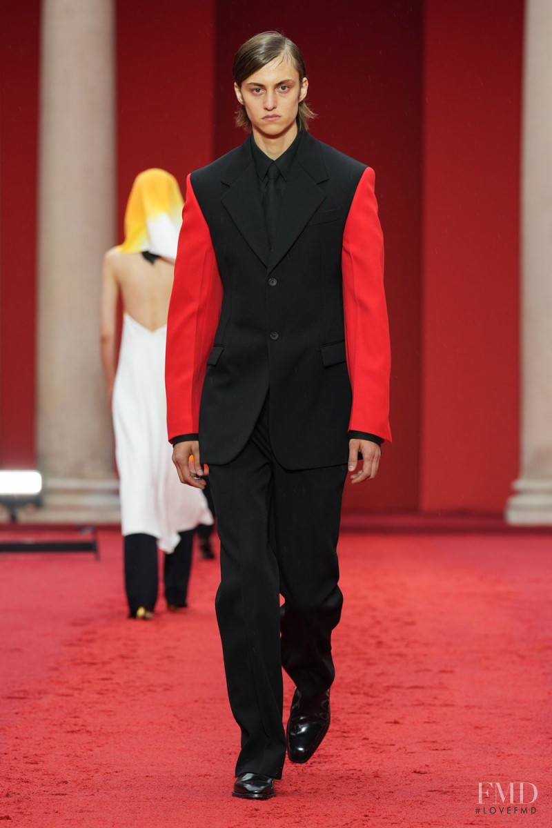 Charlie Kagstrom featured in  the Salvatore Ferragamo fashion show for Spring/Summer 2023