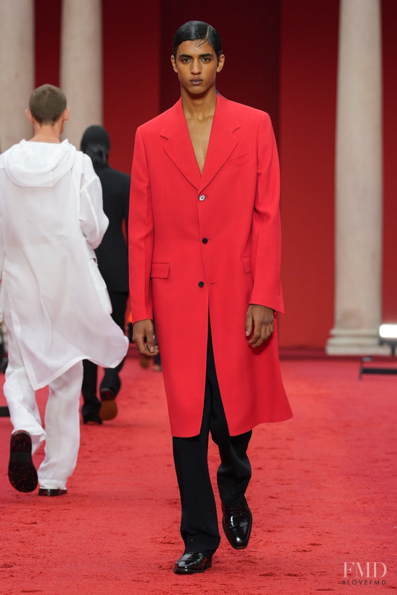 Abas Abdirazaq featured in  the Salvatore Ferragamo fashion show for Spring/Summer 2023