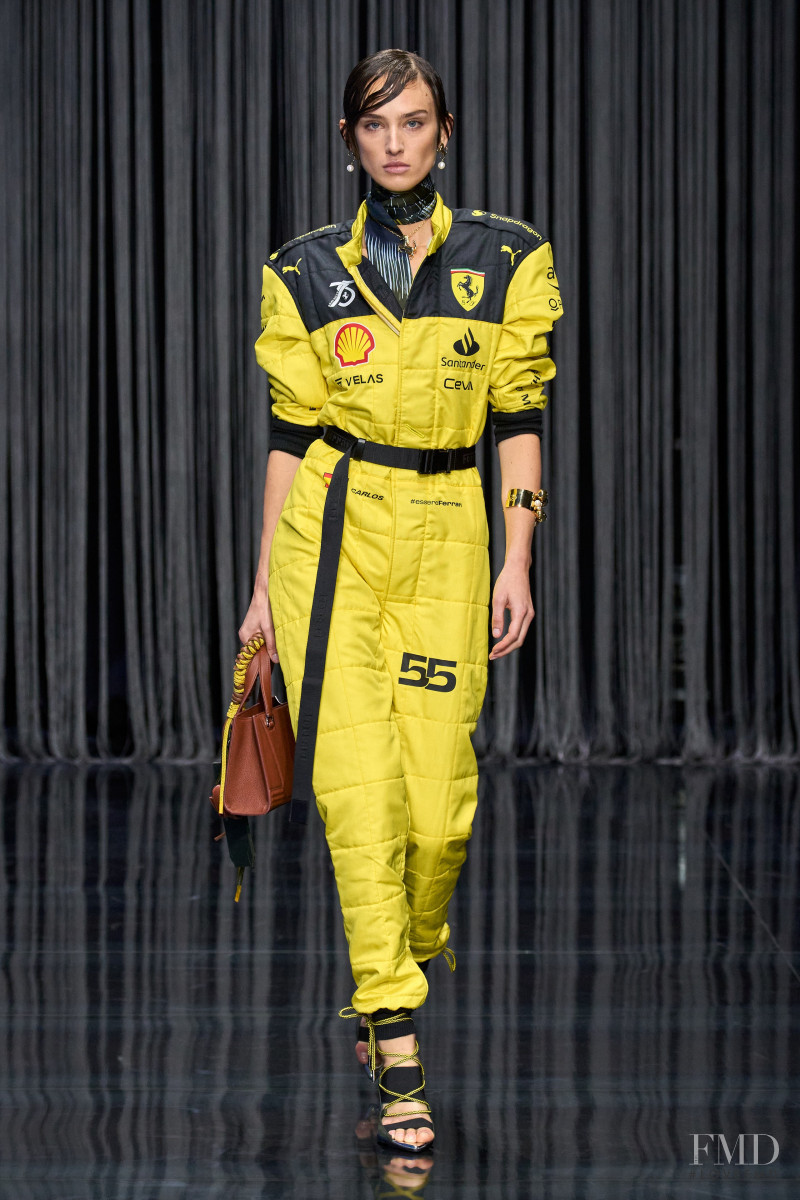 Claire Delozier featured in  the Ferrari Concept fashion show for Spring/Summer 2023