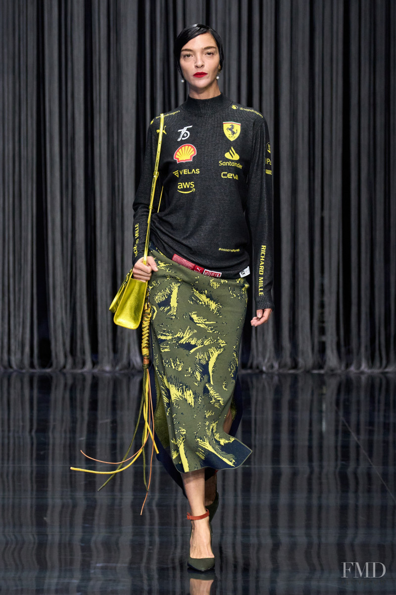 Mariacarla Boscono featured in  the Ferrari Concept fashion show for Spring/Summer 2023