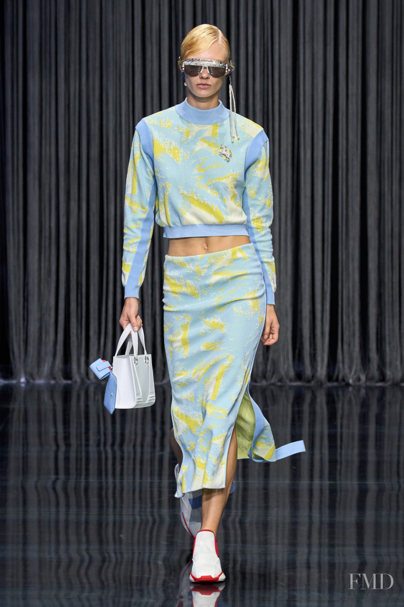 Vilma Sjöberg featured in  the Ferrari Concept fashion show for Spring/Summer 2023