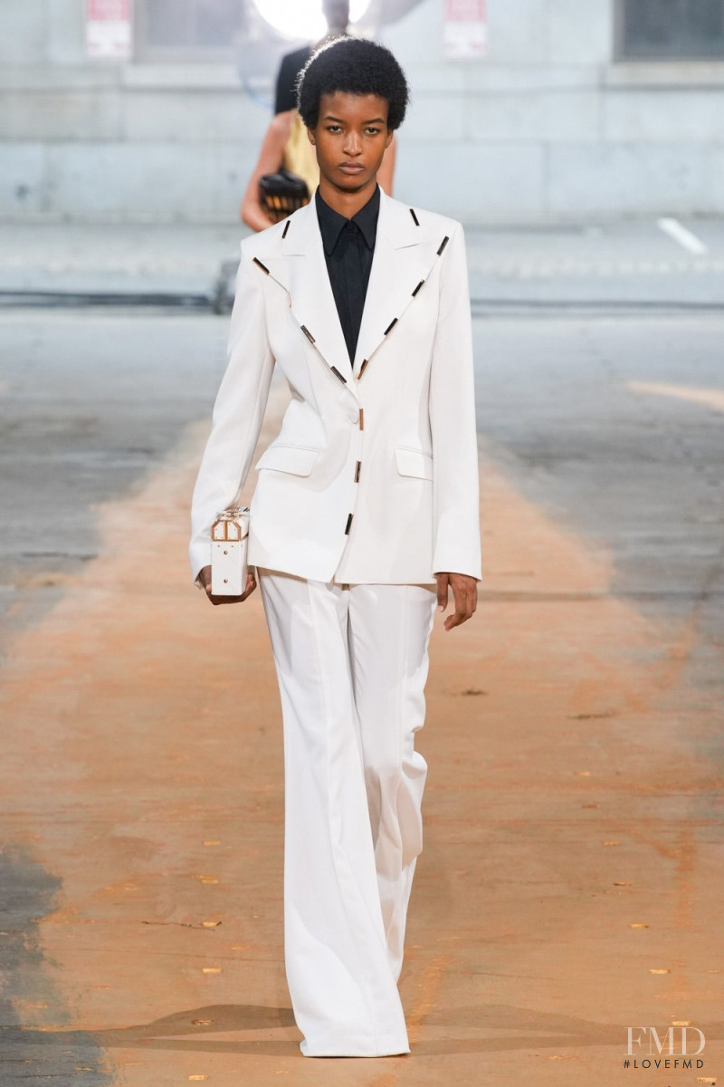 Saibatou Toure featured in  the Gabriela Hearst fashion show for Spring/Summer 2023