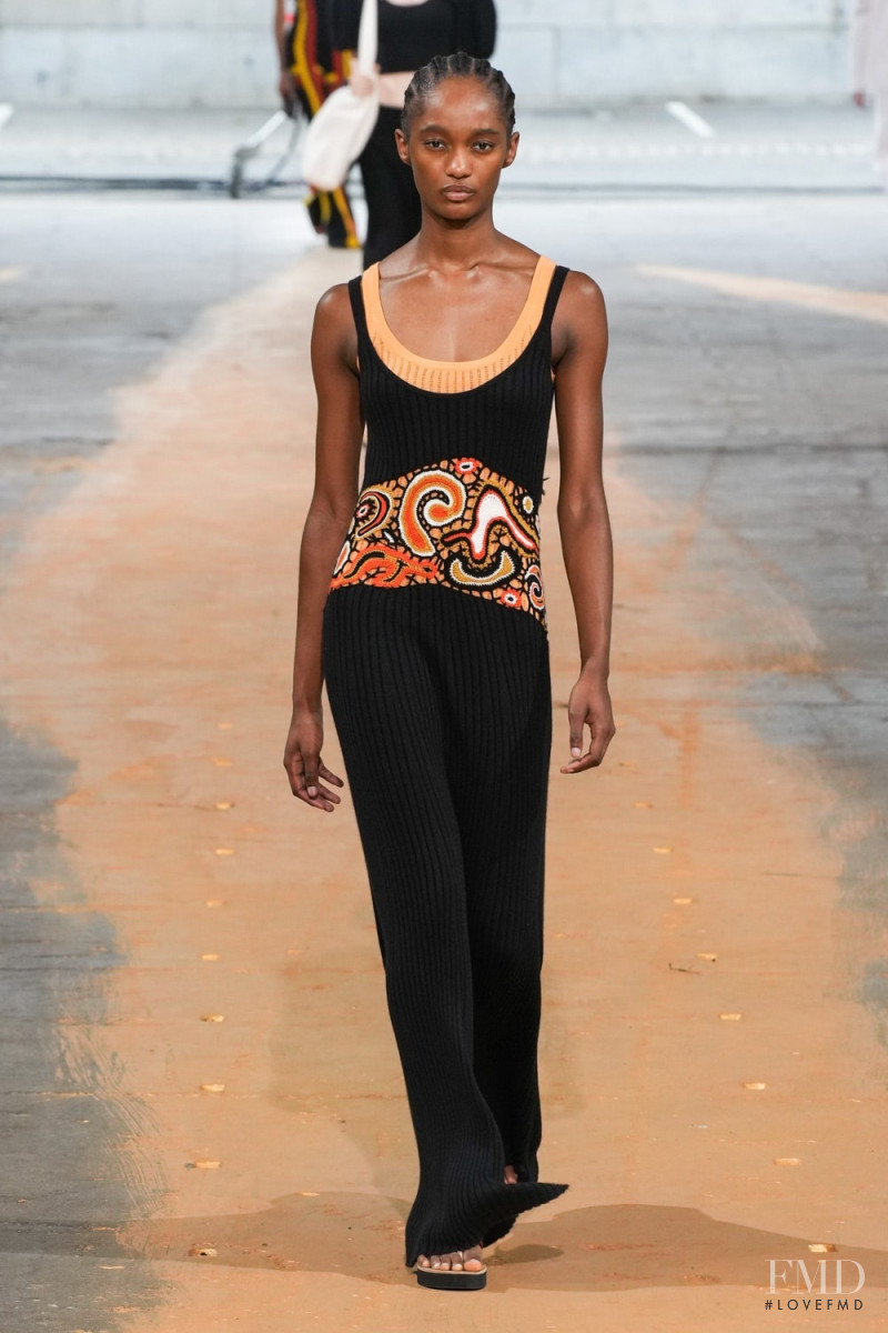 Aaliyah Buford featured in  the Gabriela Hearst fashion show for Spring/Summer 2023