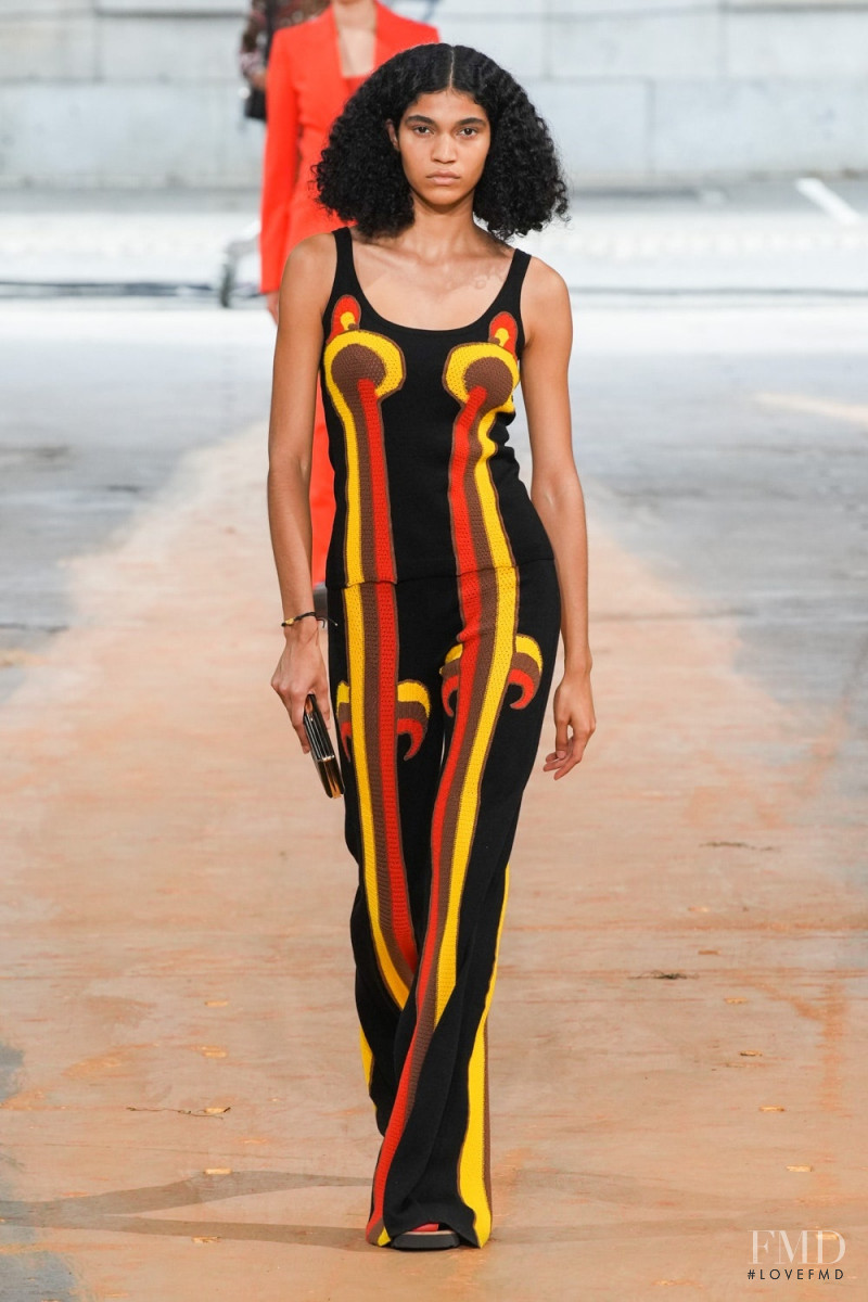 Raynara Negrine featured in  the Gabriela Hearst fashion show for Spring/Summer 2023