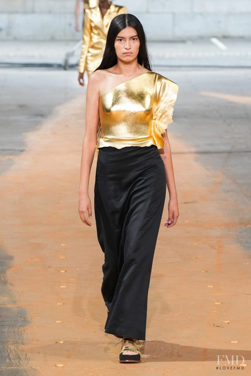 Celeste Romero featured in  the Gabriela Hearst fashion show for Spring/Summer 2023