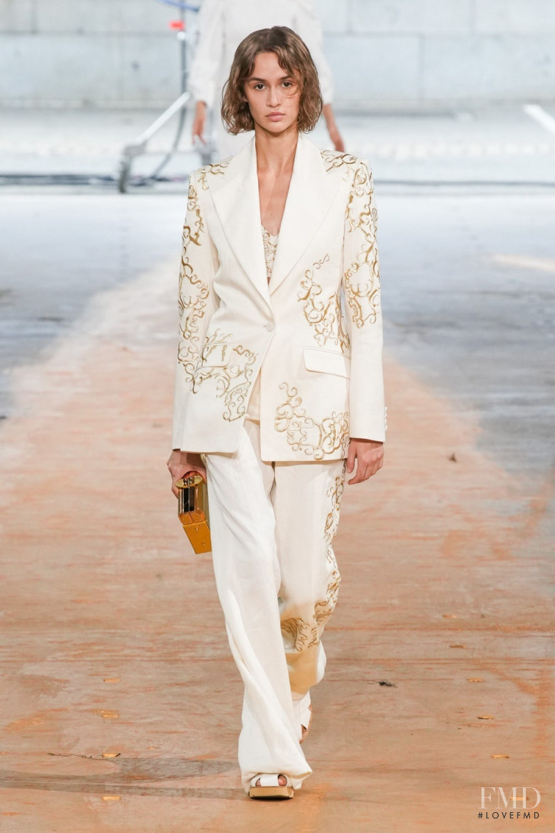 Quinn Elin Mora featured in  the Gabriela Hearst fashion show for Spring/Summer 2023