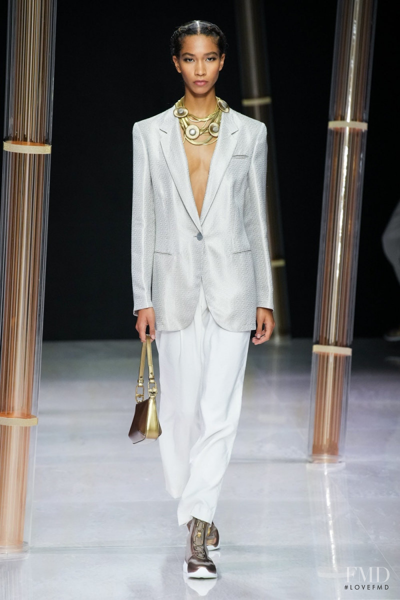Aviana McClish featured in  the Giorgio Armani fashion show for Spring/Summer 2023