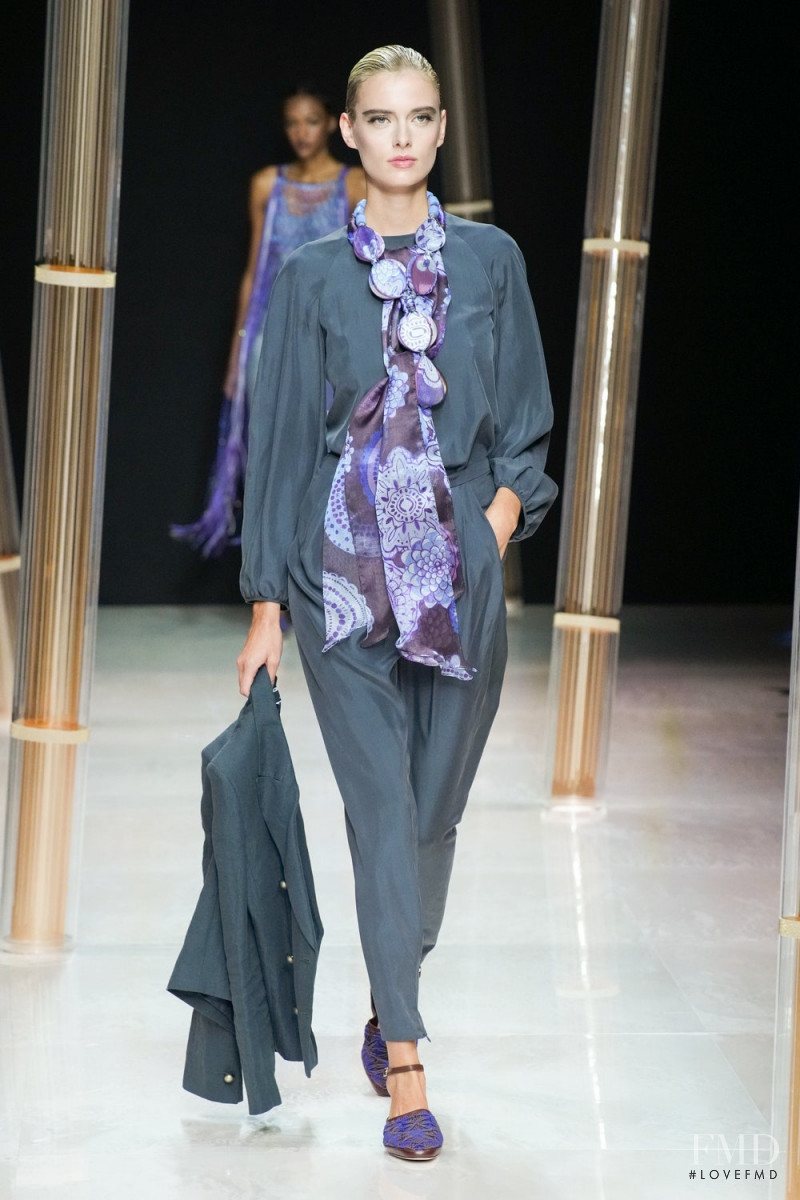 Marie-Violaine Chenal featured in  the Giorgio Armani fashion show for Spring/Summer 2023