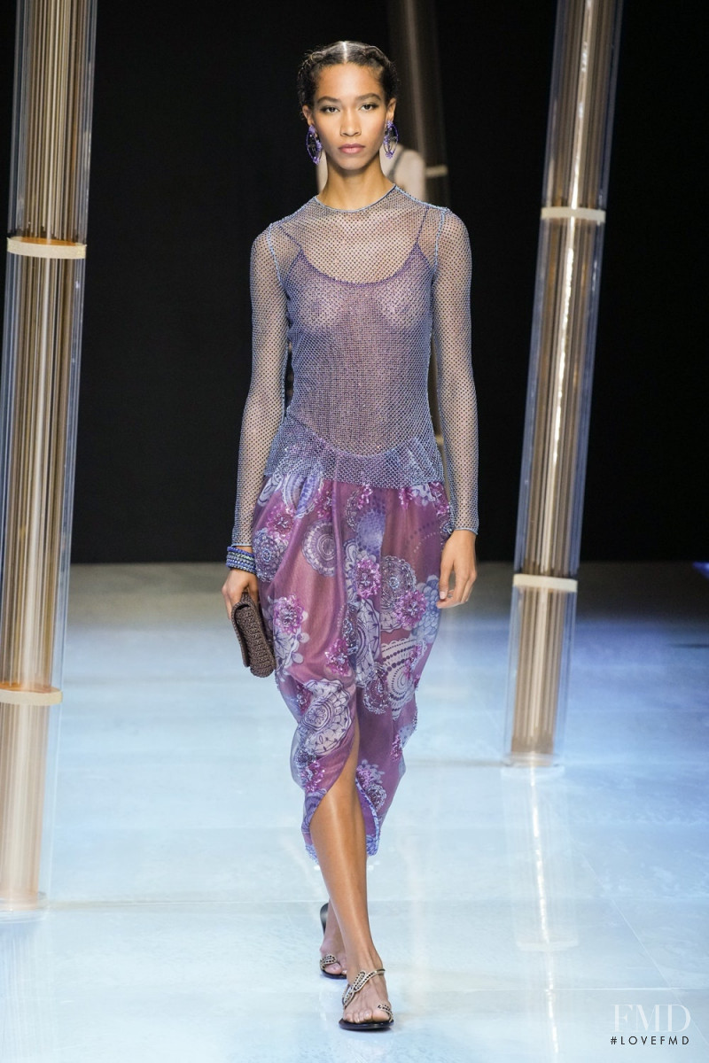 Aviana McClish featured in  the Giorgio Armani fashion show for Spring/Summer 2023