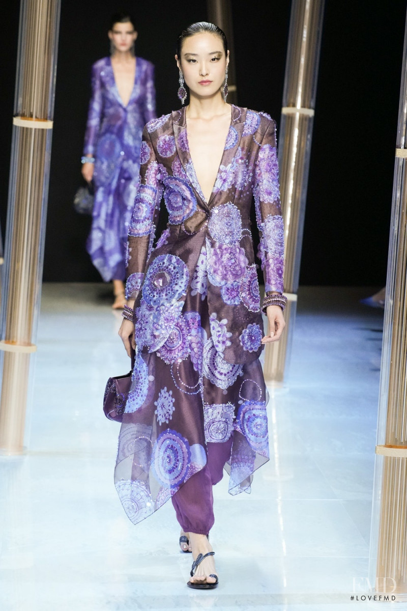 Yue Han featured in  the Giorgio Armani fashion show for Spring/Summer 2023