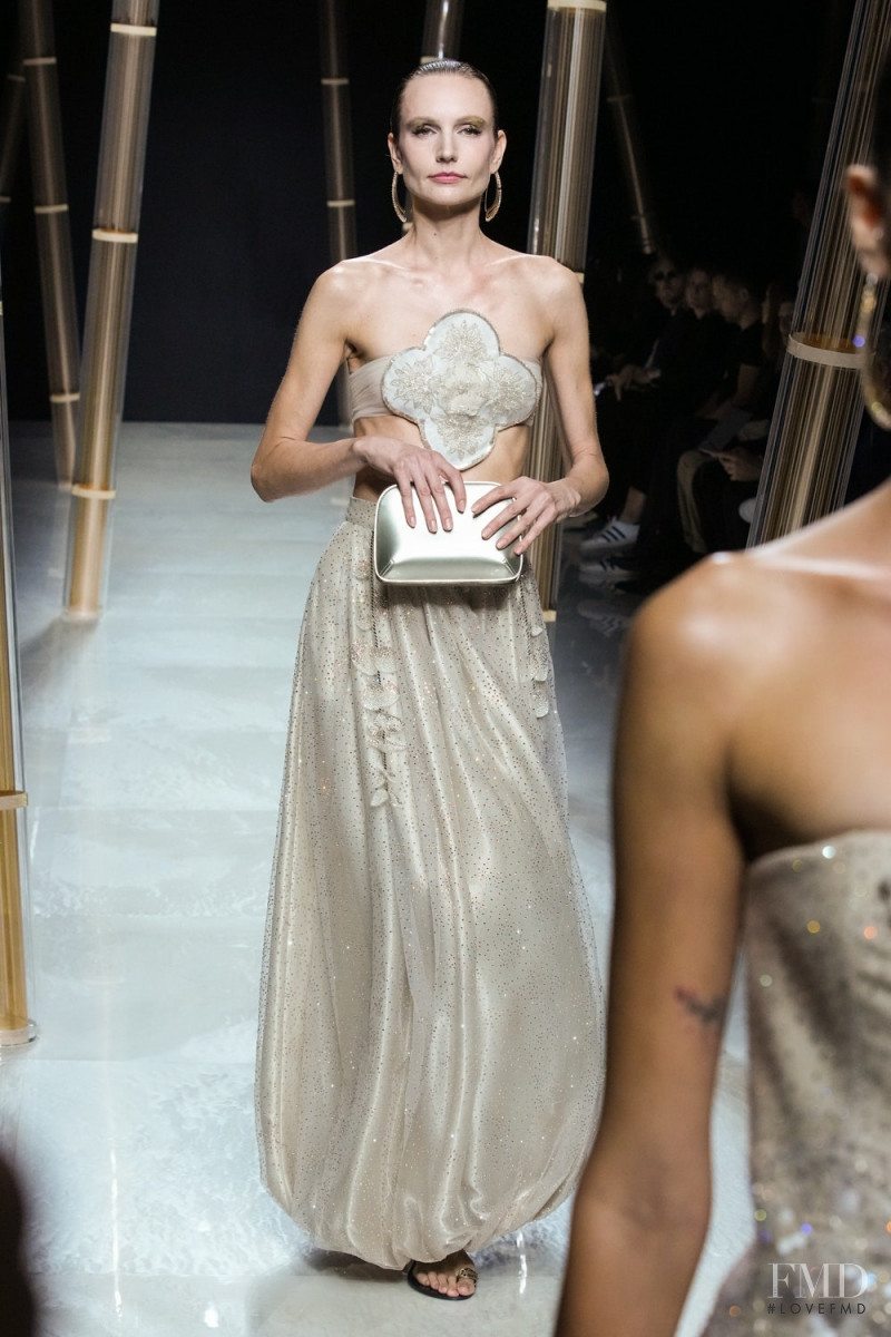 Agnese Zogla featured in  the Giorgio Armani fashion show for Spring/Summer 2023