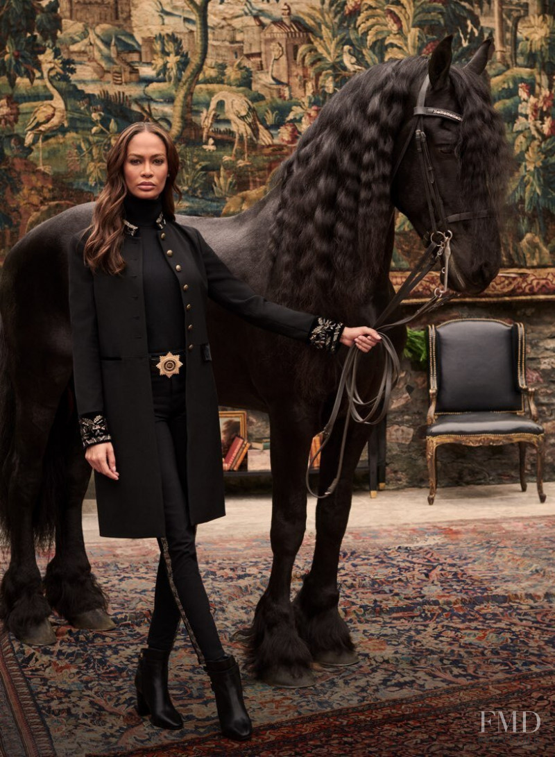 Joan Smalls featured in  the Ralph Lauren Lauren by Ralph Lauren Holiday 2022 advertisement for Holiday 2022