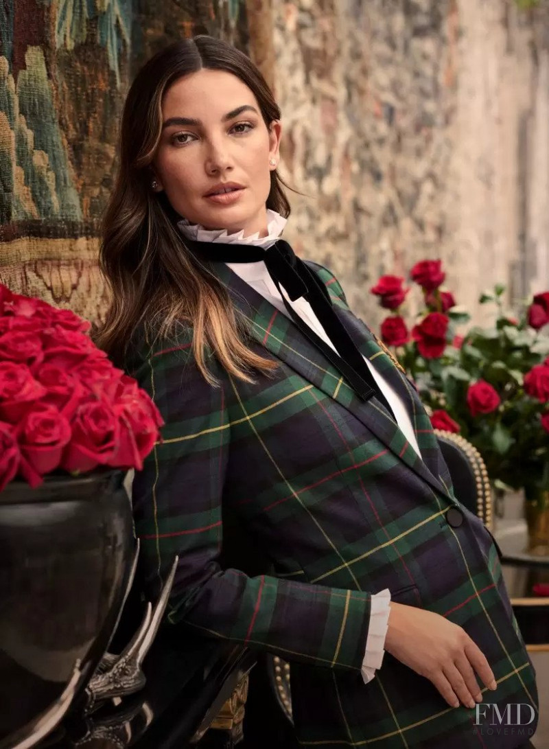 Lily Aldridge featured in  the Ralph Lauren Lauren by Ralph Lauren Holiday 2022 advertisement for Holiday 2022