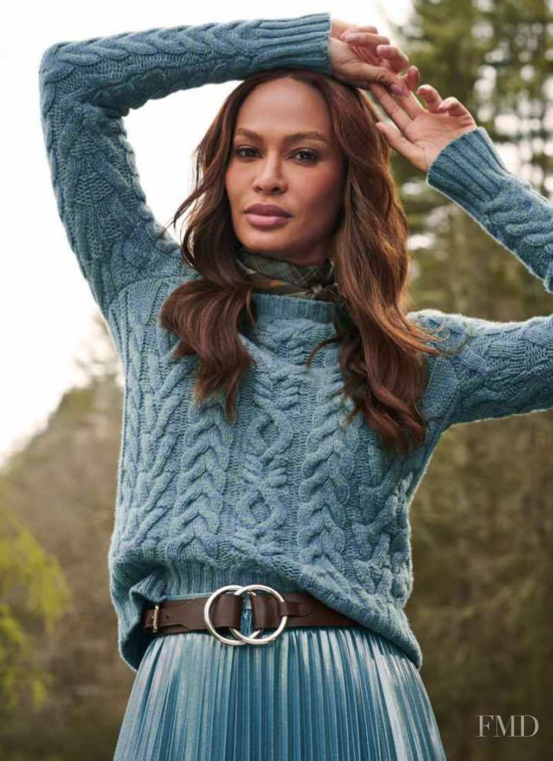 Joan Smalls featured in  the Ralph Lauren Lauren by Ralph Lauren Holiday 2022 advertisement for Holiday 2022