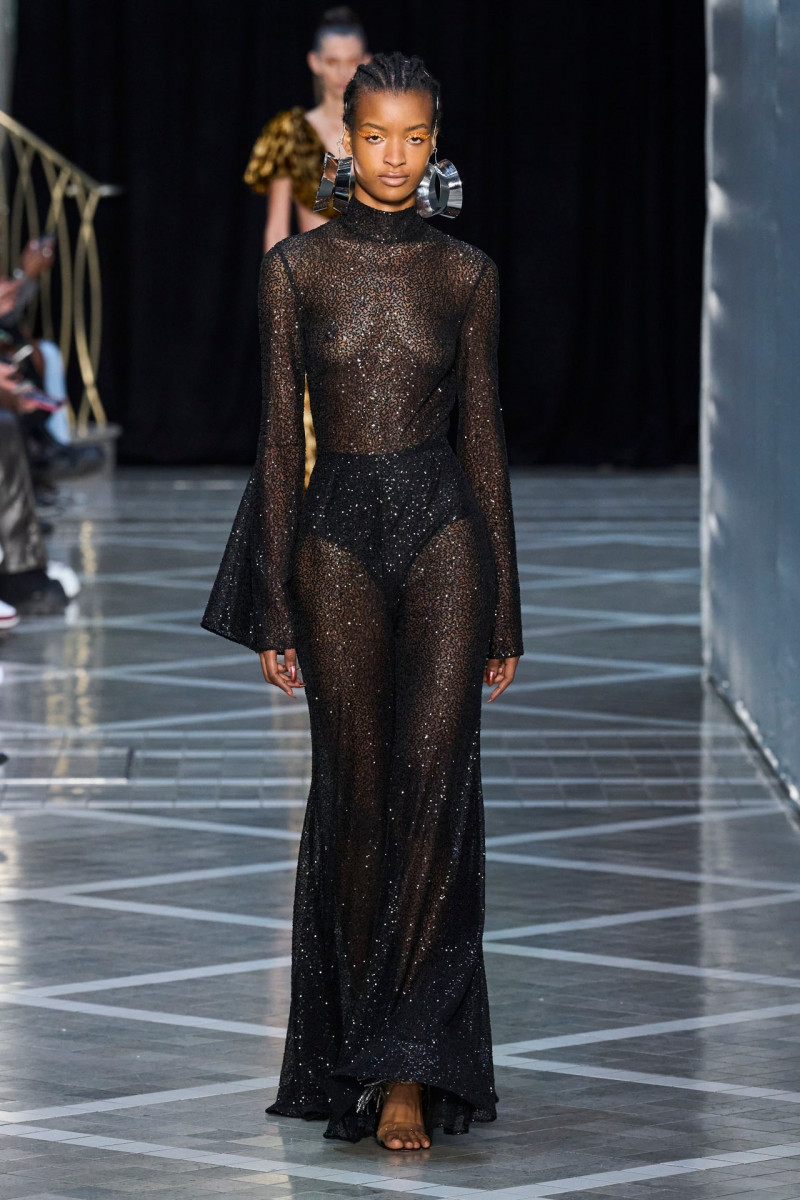 Saibatou Toure featured in  the Halpern fashion show for Spring/Summer 2023