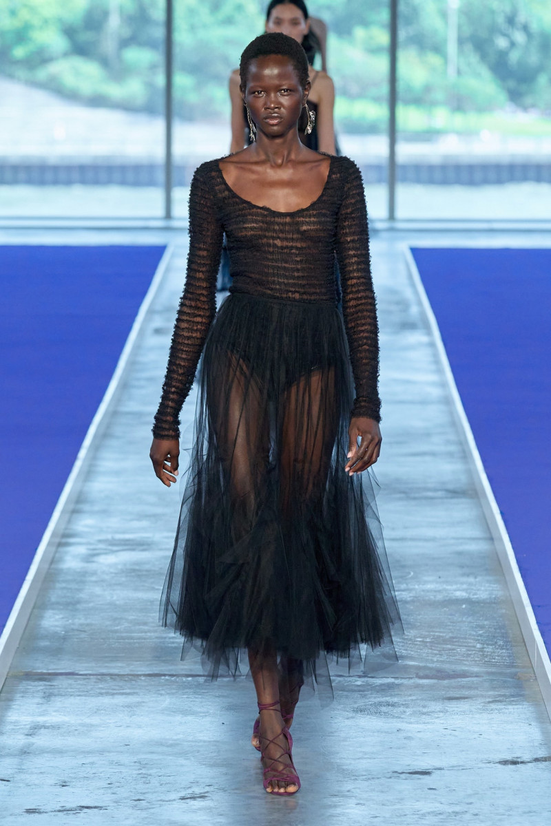 Anyiel Majok featured in  the Jason Wu Collection fashion show for Spring/Summer 2023