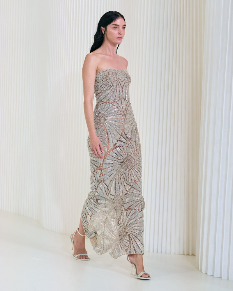 Mariacarla Boscono featured in  the Jonathan Simkhai fashion show for Spring/Summer 2023