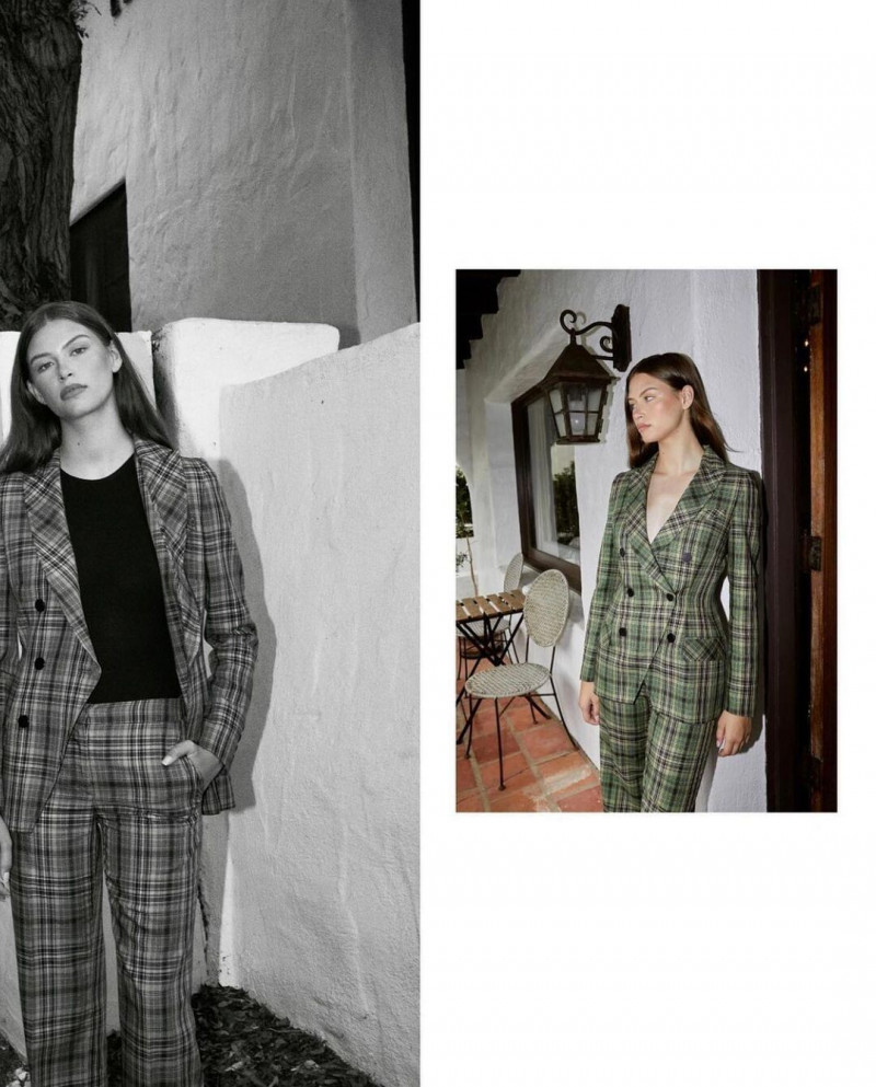 Alexis Taylor featured in  the Santorelli lookbook for Autumn/Winter 2021