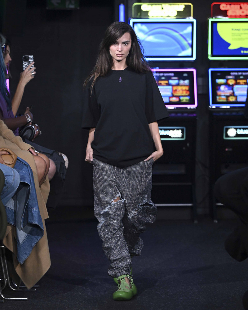 Emily Ratajkowski featured in  the J.W. Anderson fashion show for Spring/Summer 2023