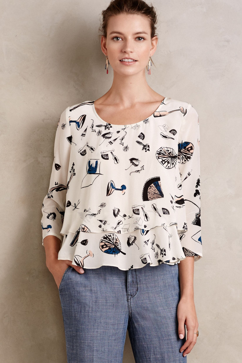 Oksana Gedroit featured in  the Anthropologie catalogue for Pre-Fall 2022