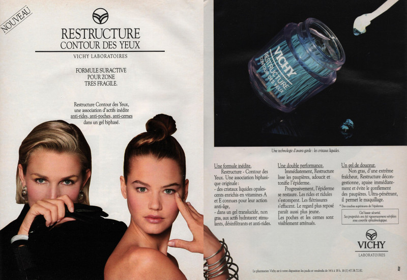 Anette Stai featured in  the Vichy advertisement for Winter 1989