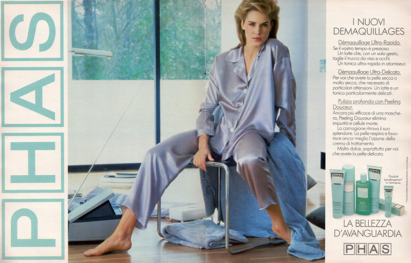 Anette Stai featured in  the PHAS advertisement for Spring/Summer 1984