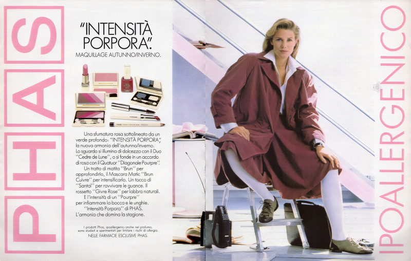 Anette Stai featured in  the PHAS advertisement for Autumn/Winter 1987