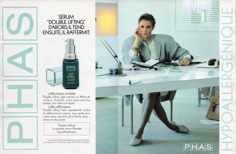 Anette Stai featured in  the PHAS advertisement for Autumn/Winter 1987