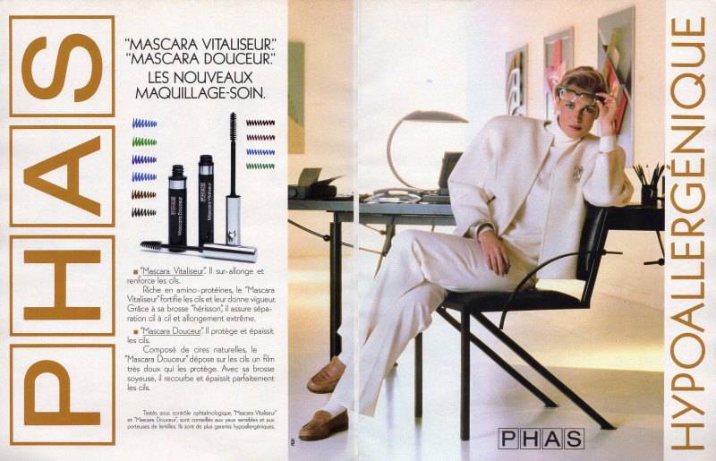 Anette Stai featured in  the PHAS advertisement for Autumn/Winter 1987