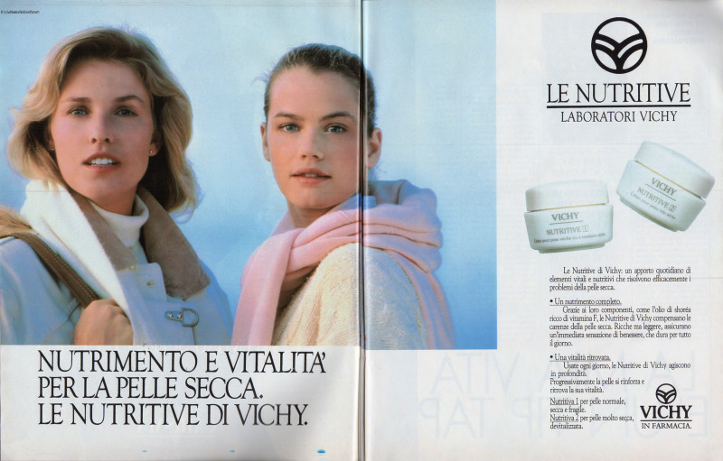 Anette Stai featured in  the Vichy Le Nutritive advertisement for Autumn/Winter 1987