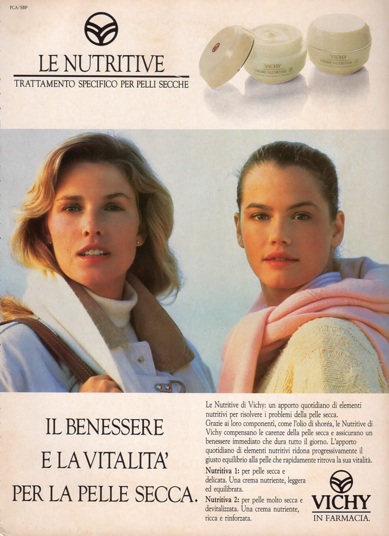 Anette Stai featured in  the Vichy advertisement for Spring/Summer 1990