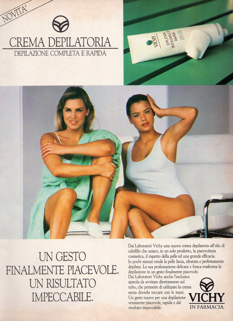 Anette Stai featured in  the Vichy advertisement for Spring/Summer 1990