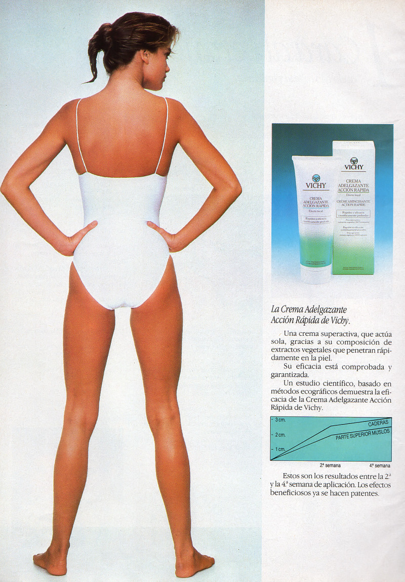 Anette Stai featured in  the Vichy advertisement for Spring/Summer 1984