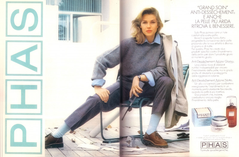 Anette Stai featured in  the PHAS advertisement for Autumn/Winter 1984