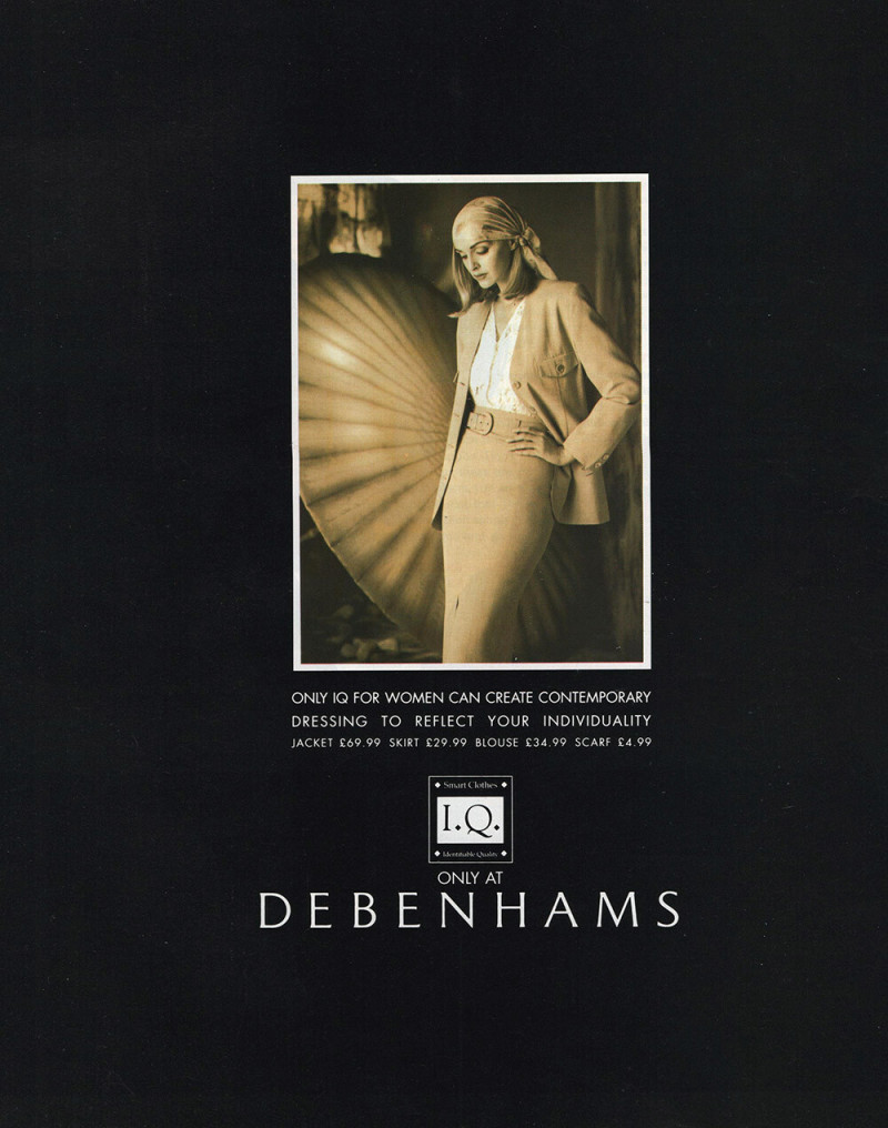 Simonetta Gianfelici featured in  the Debenhams advertisement for Spring/Summer 1993