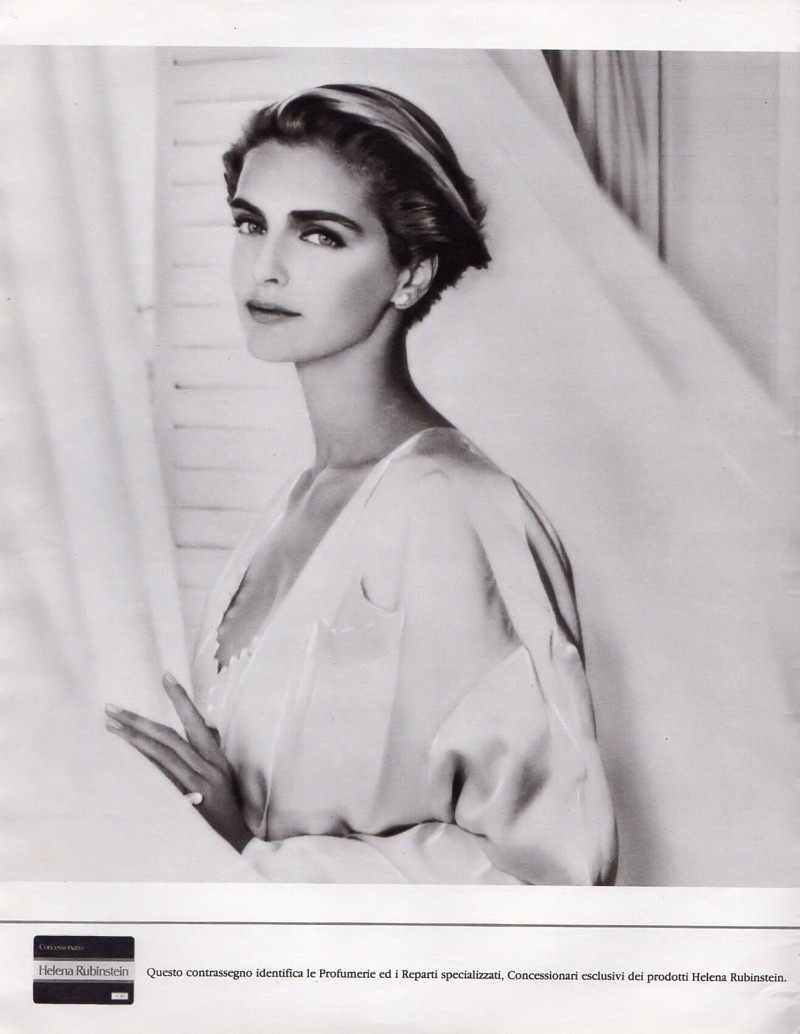 Simonetta Gianfelici featured in  the Helena Rubinstein advertisement for Spring/Summer 1986