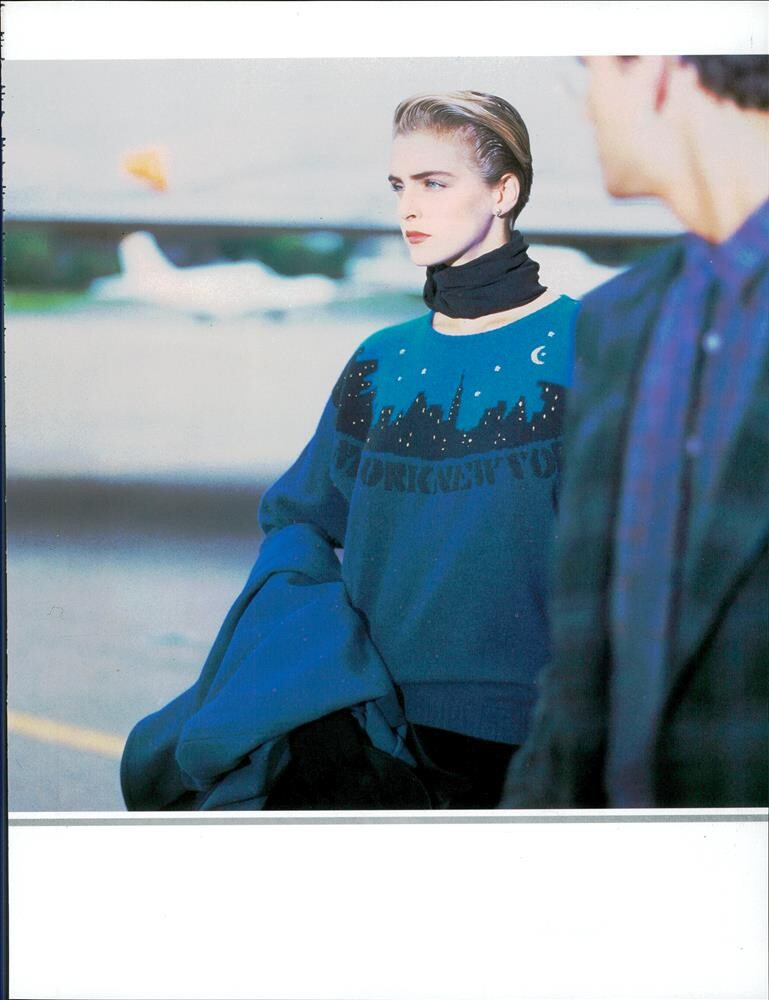 Simonetta Gianfelici featured in  the Les Copains advertisement for Autumn/Winter 1985