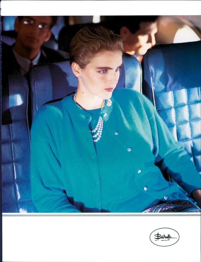 Simonetta Gianfelici featured in  the Les Copains advertisement for Autumn/Winter 1985