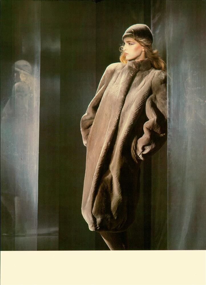 Simonetta Gianfelici featured in  the Di Gianfelice advertisement for Autumn/Winter 1981