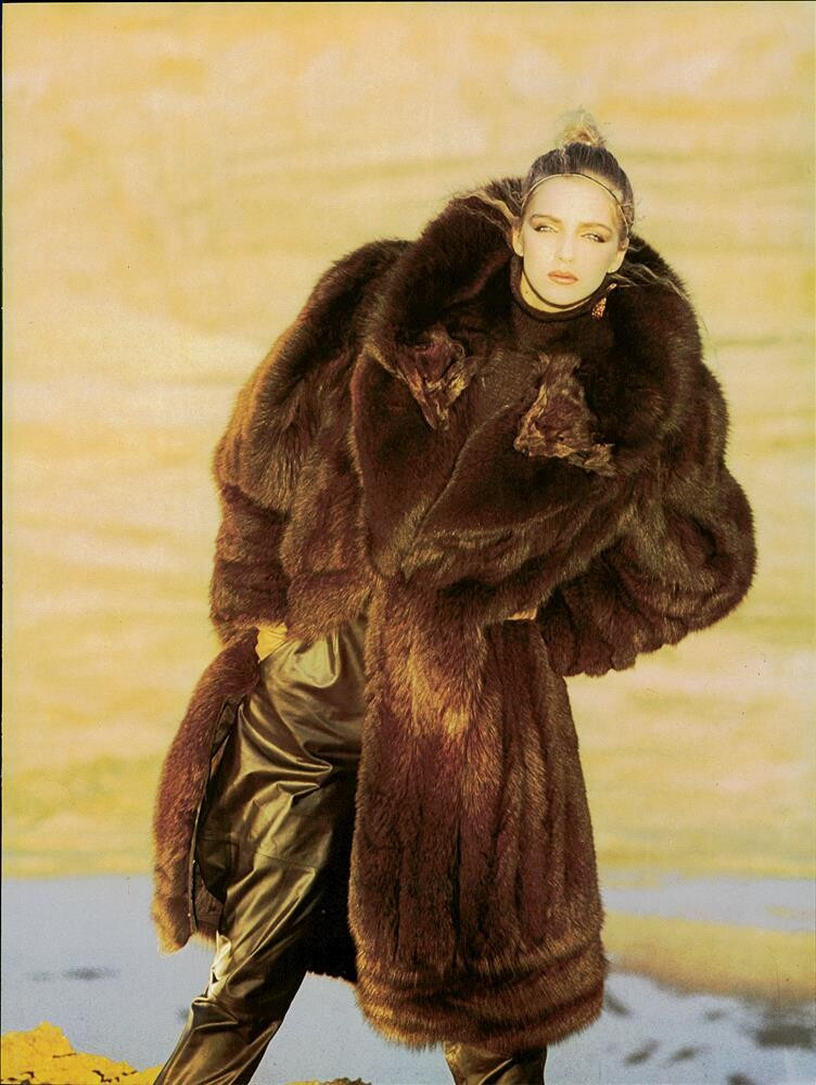 Simonetta Gianfelici featured in  the Di Gianfelice advertisement for Autumn/Winter 1981