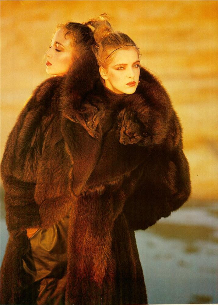 Simonetta Gianfelici featured in  the Di Gianfelice advertisement for Autumn/Winter 1981