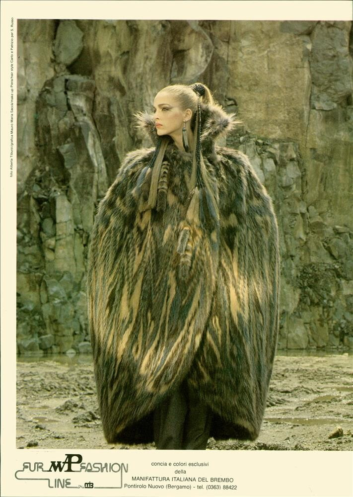 Simonetta Gianfelici featured in  the Gian Carlo Ripa advertisement for Autumn/Winter 1980