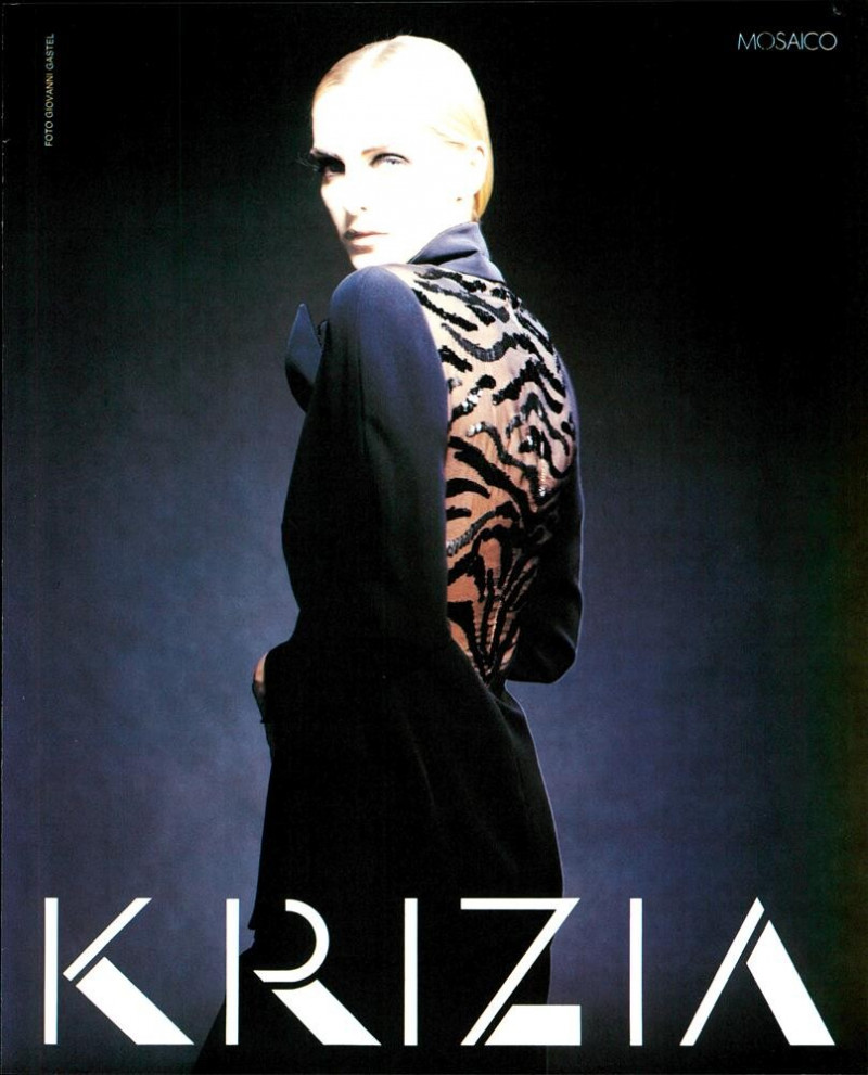 Simonetta Gianfelici featured in  the Krizia advertisement for Autumn/Winter 1992