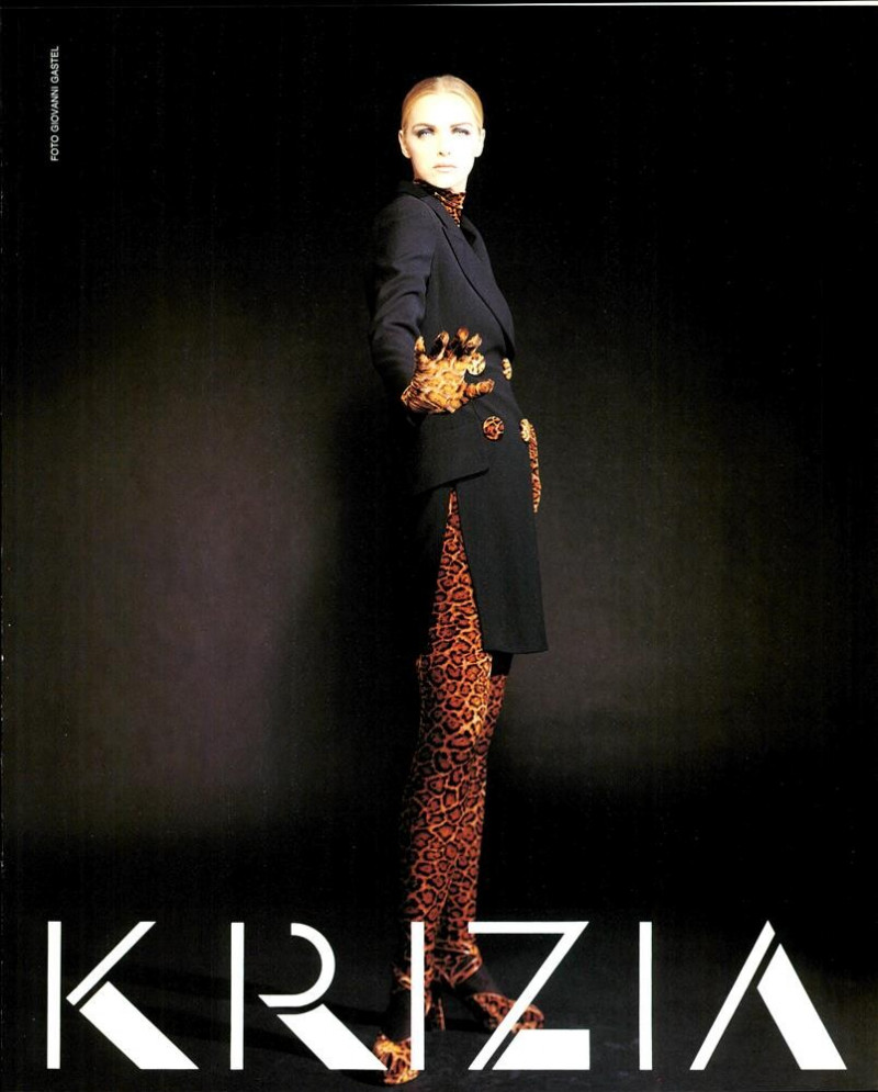 Simonetta Gianfelici featured in  the Krizia advertisement for Autumn/Winter 1992