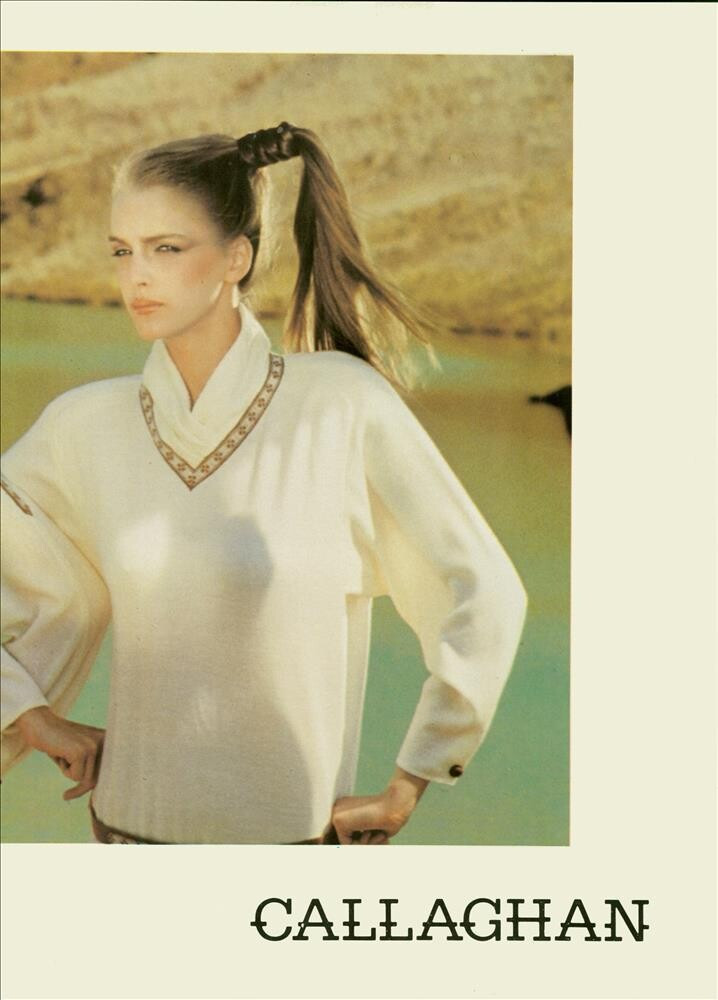 Simonetta Gianfelici featured in  the CallagHan advertisement for Autumn/Winter 1980