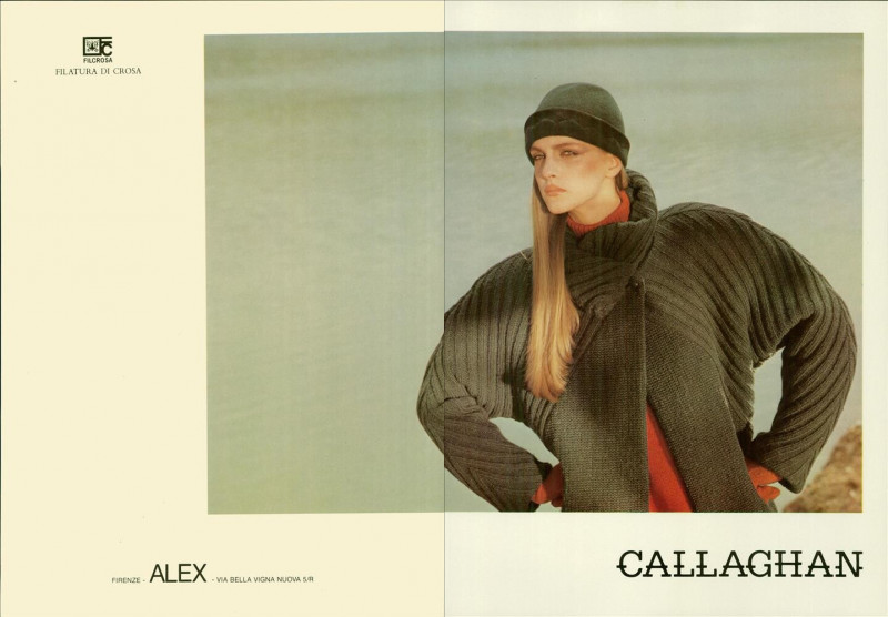 Simonetta Gianfelici featured in  the CallagHan advertisement for Autumn/Winter 1980