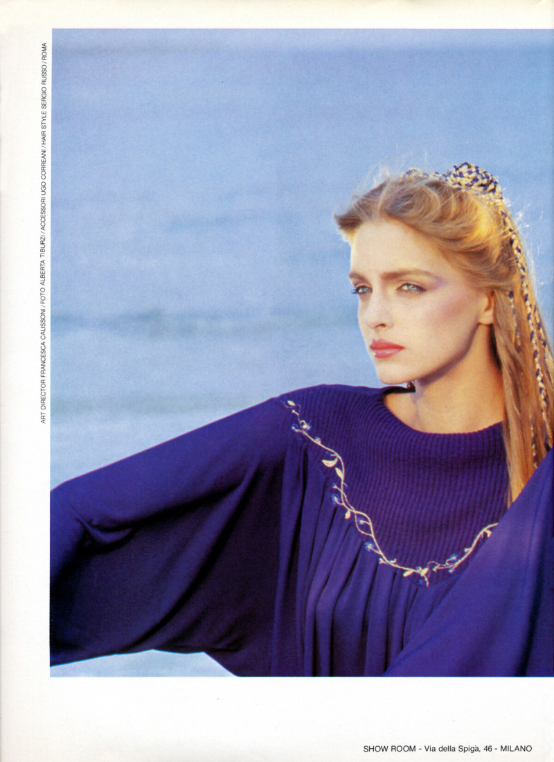 Simonetta Gianfelici featured in  the CallagHan advertisement for Autumn/Winter 1980