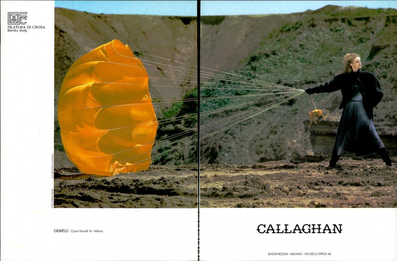 Simonetta Gianfelici featured in  the CallagHan advertisement for Spring/Summer 1981