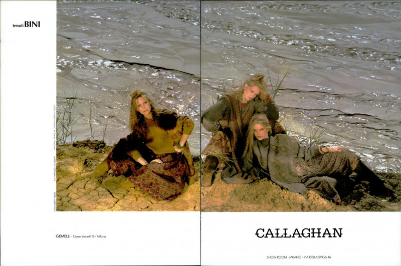 Simonetta Gianfelici featured in  the CallagHan advertisement for Spring/Summer 1981